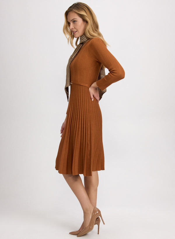Laura Pleated Knit Dress