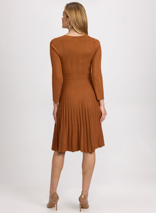 Laura Pleated Knit Dress