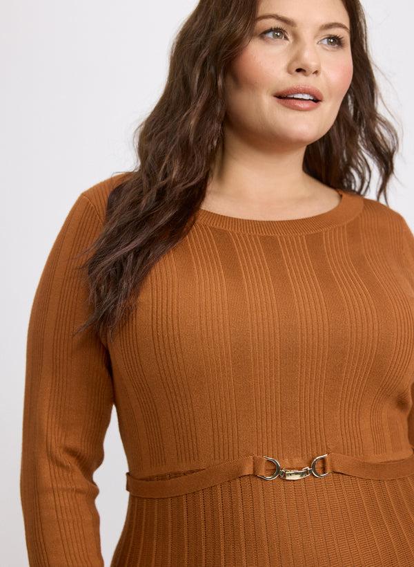 Laura Pleated Sweater Dress