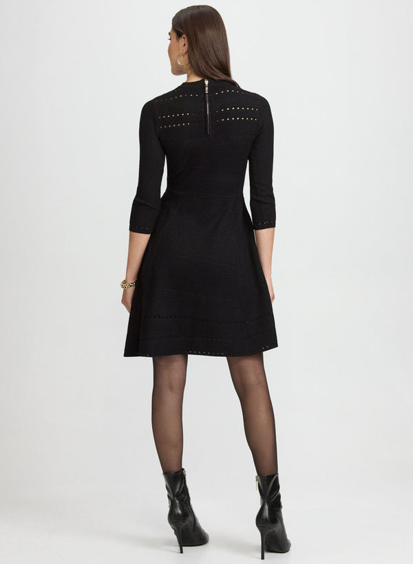 Laura Pointelle Detail Knit Dress