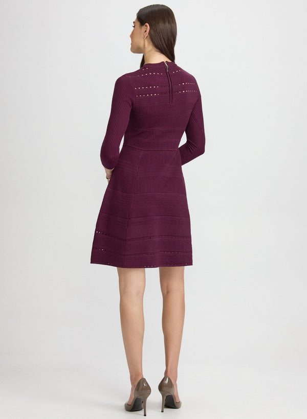 Laura Pointelle Detail Knit Dress