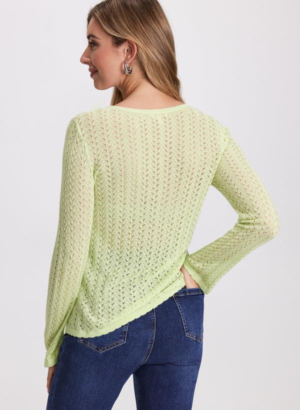 Laura Pointelle Knit Sweater