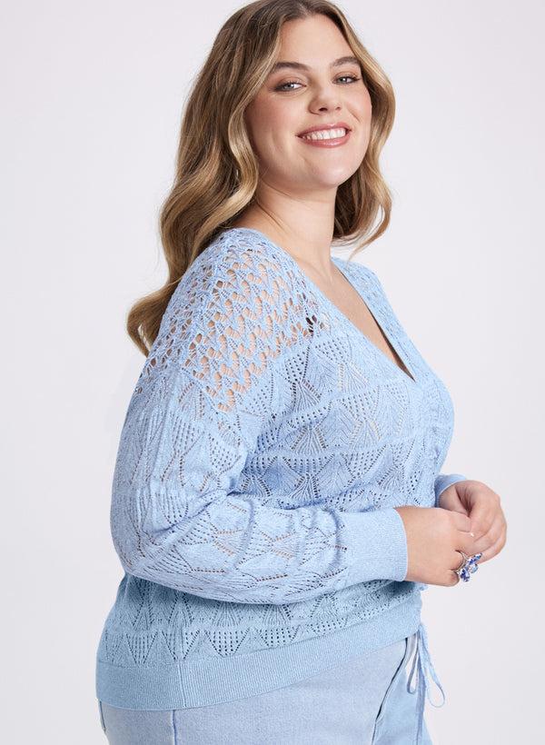 Laura Pointelle Knit Sweater