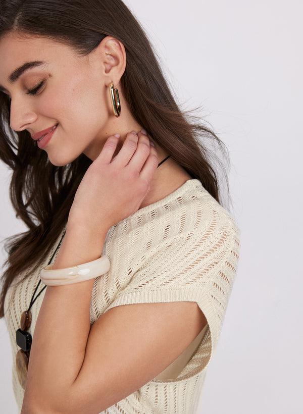 Laura Pointelle Stitch Sweater