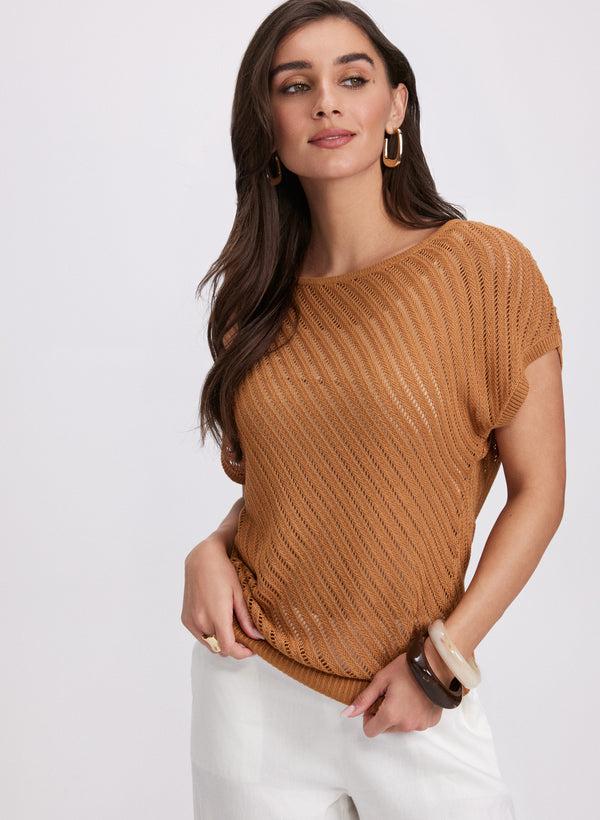 laura Pointelle Stitch Sweater