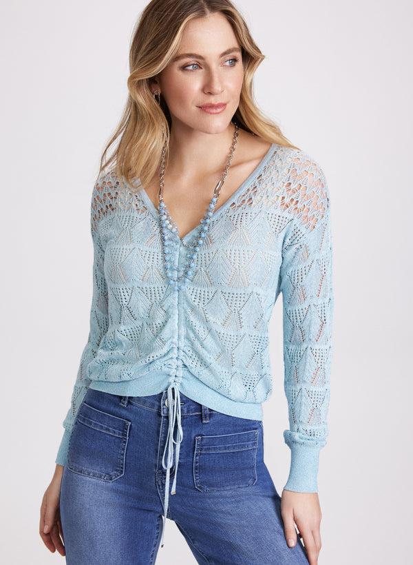 laura Pointelle Stitch Sweater