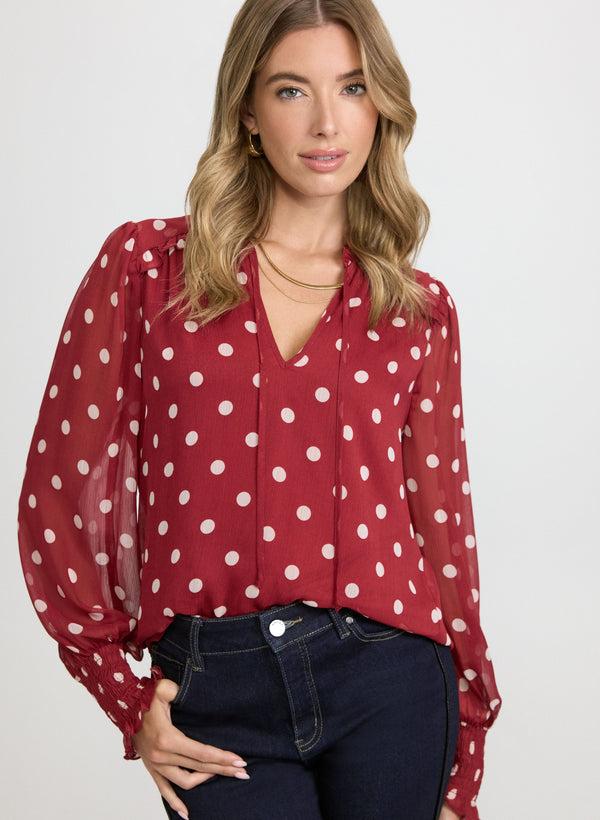 laura Polka Dot Blouse