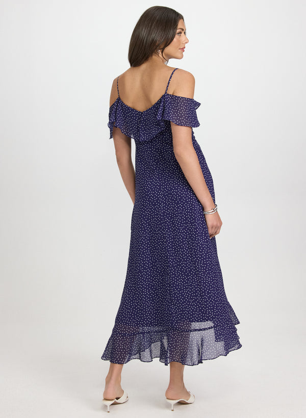 Laura Polka Dot Chiffon Dress