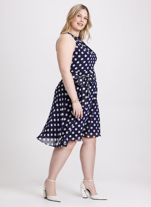 Laura Polka Dot Chiffon Dress