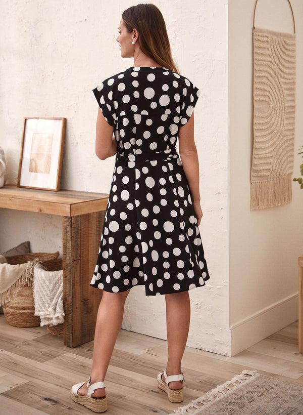 Laura Polka Dot Print Shirt Dress