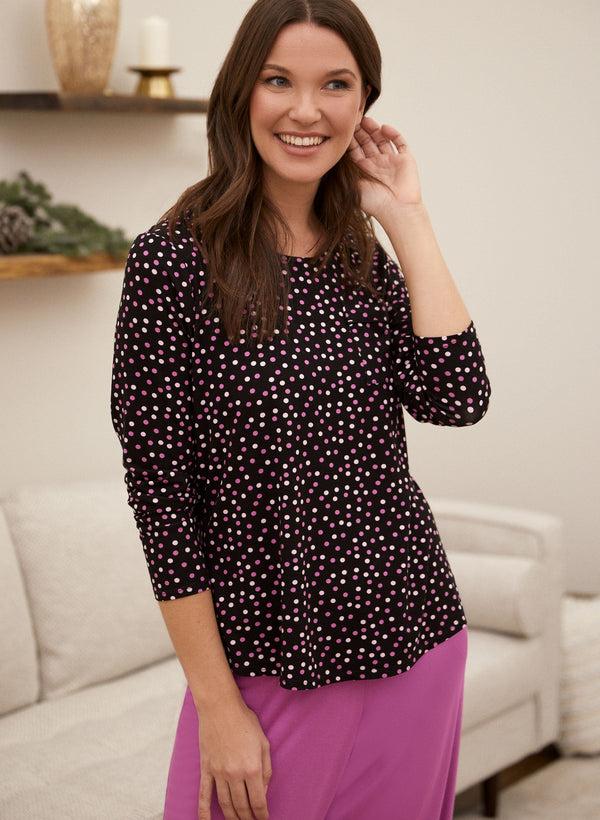 laura Polka Dot Pyjama Top