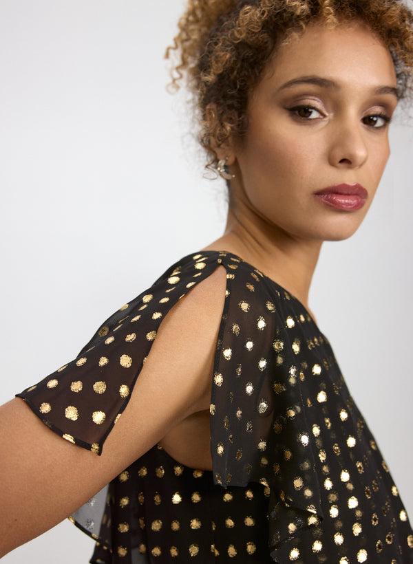 Laura Polka Dot Tiered Dress