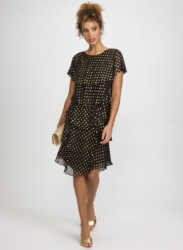 laura Polka Dot Tiered Dress