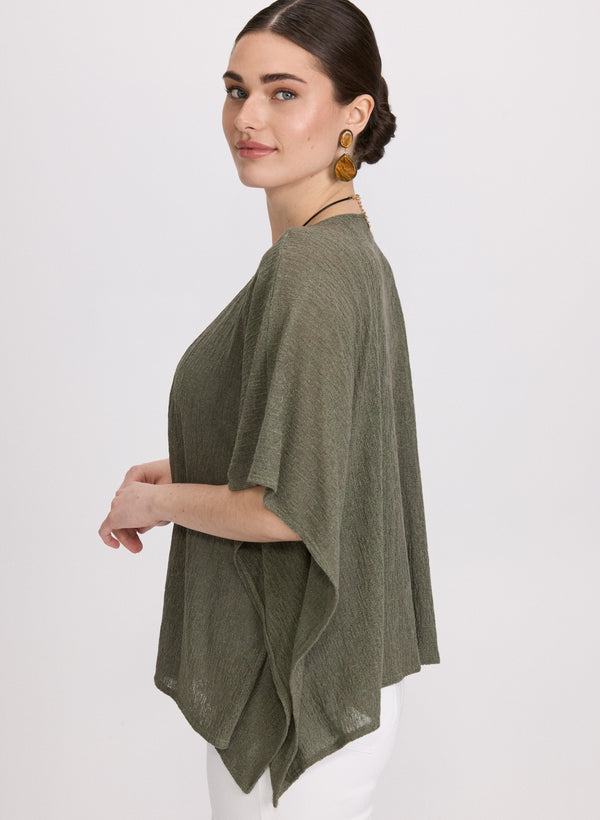 Laura Poncho-Style Layering Top