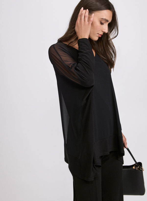 Laura Poncho-Style Top