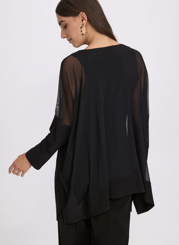 Laura Poncho-Style Top