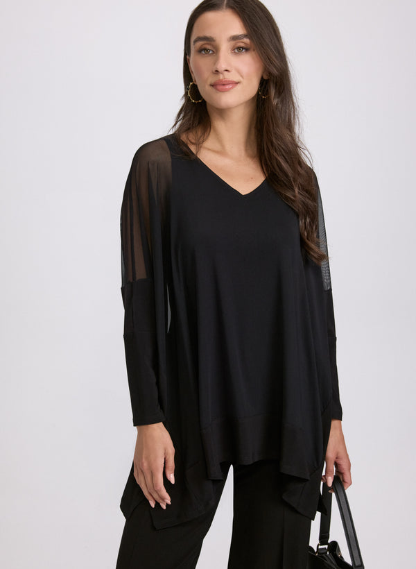 laura Poncho-Style Top