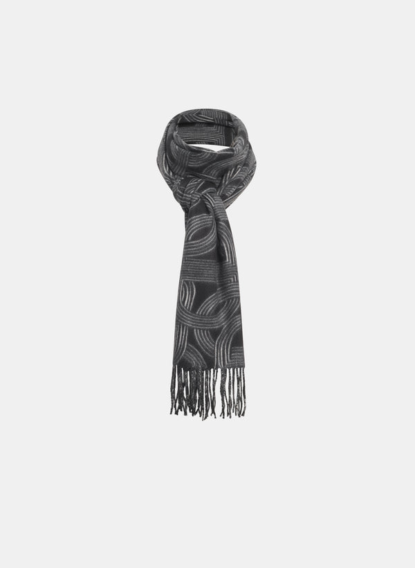 laura Printed Fringe Scarf