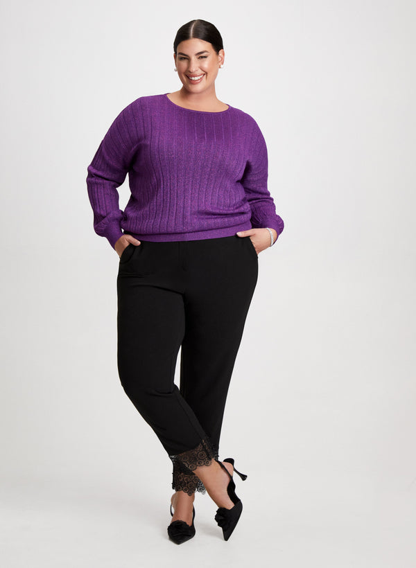 laura Puff Sleeve Top & Lace Trim Pants