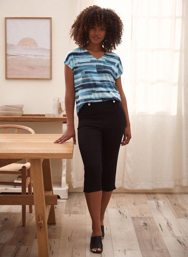 Laura Pull-On Bengaline Capris