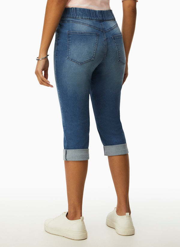 Laura Pull-On Denim Capris