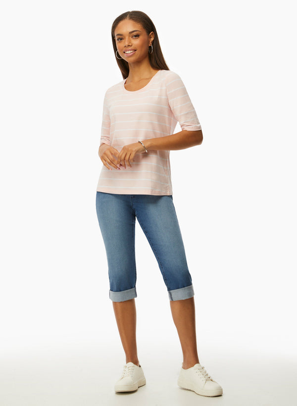 Laura Pull-On Denim Capris