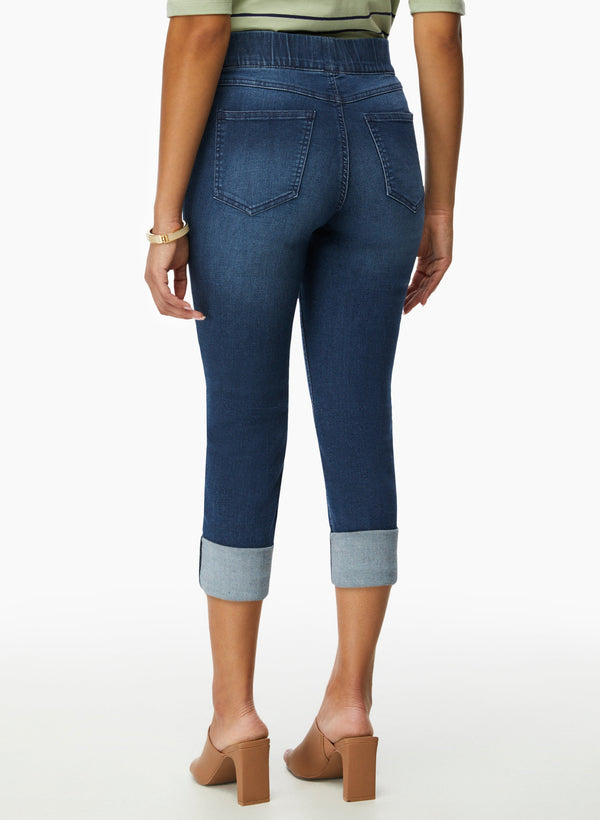 Laura Pull-On Denim Capris