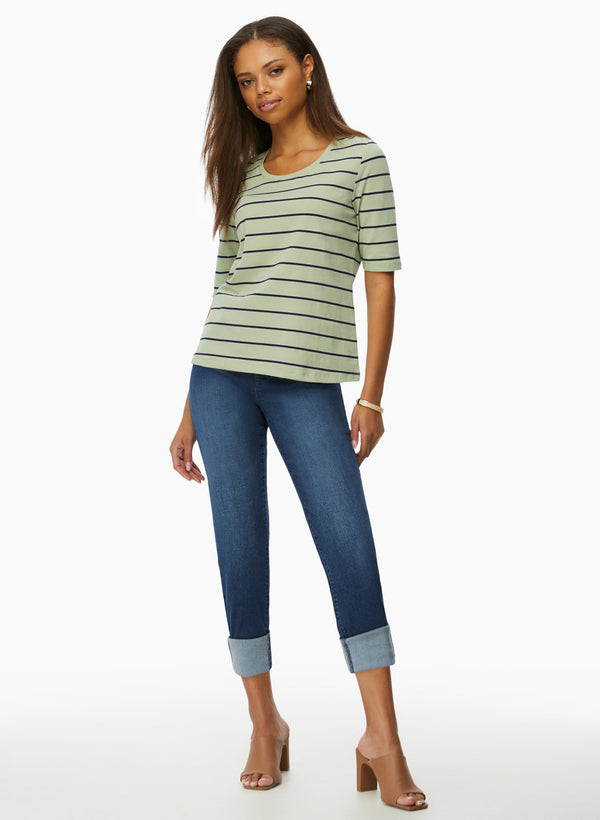 Laura Pull-On Denim Capris