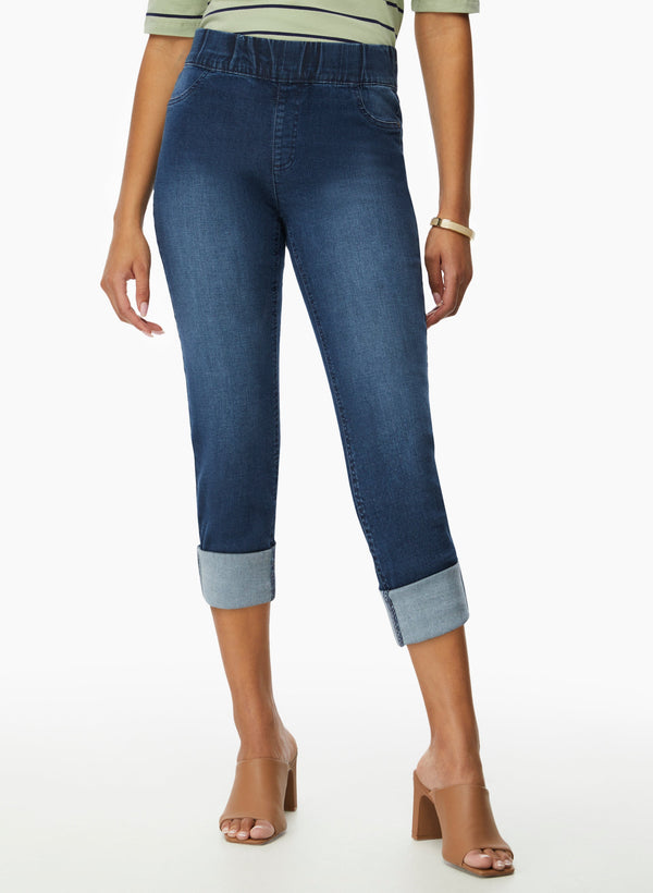 laura Pull-On Denim Capris