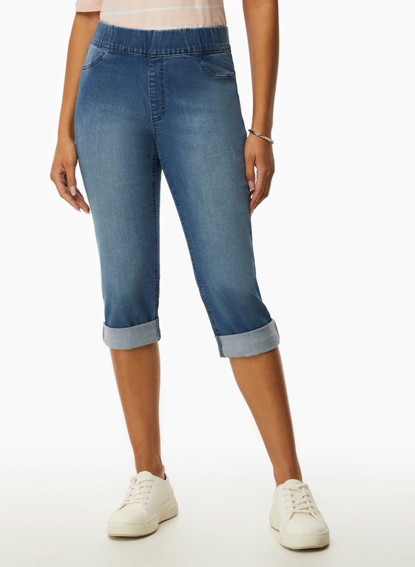 laura Pull-On Denim Capris