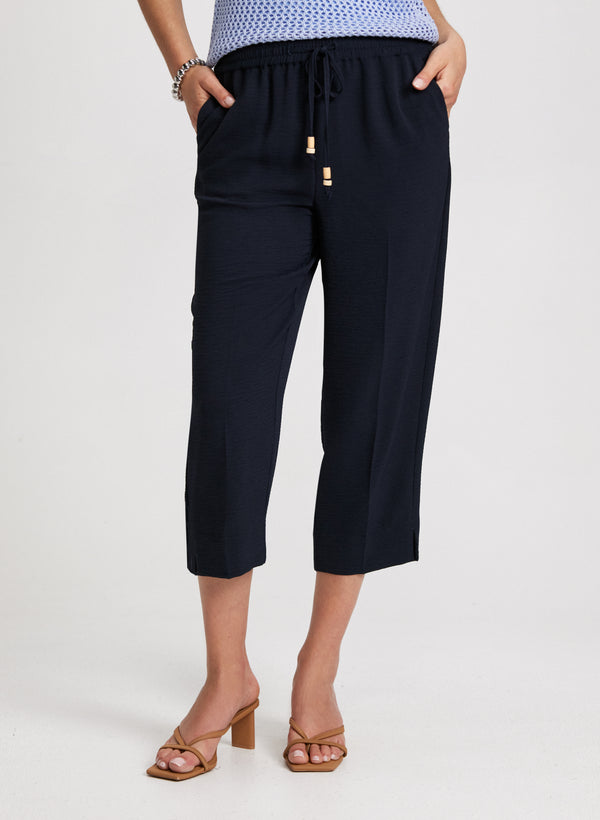 laura Pull-On Drawstring Capris