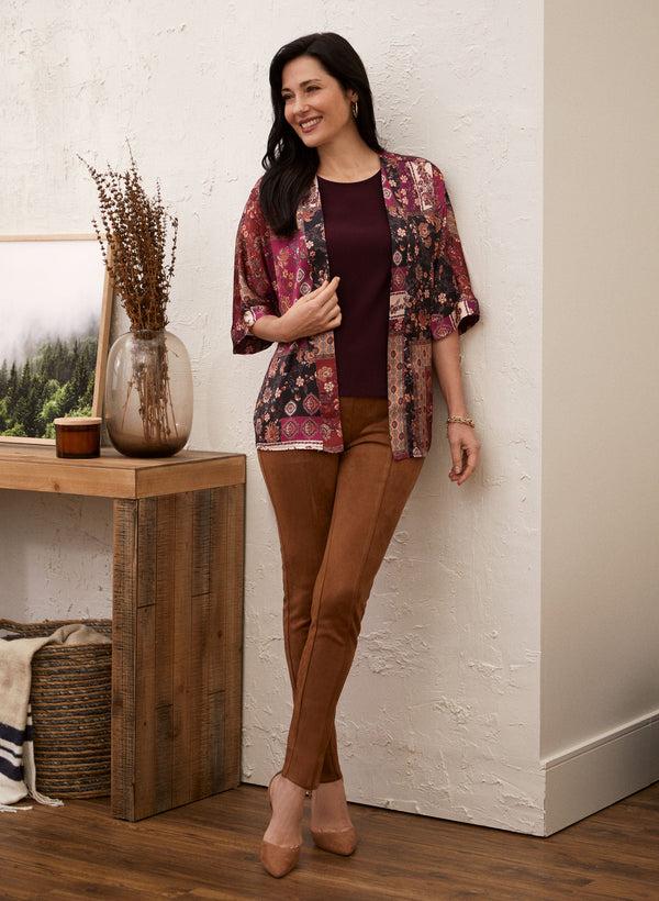 Laura Pull-on Faux Suede Leggings