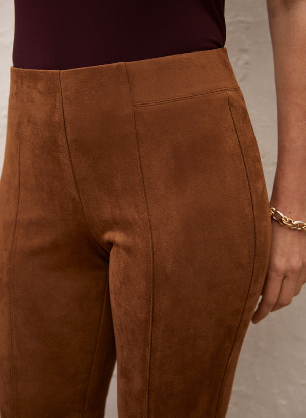 Laura Pull-on Faux Suede Leggings