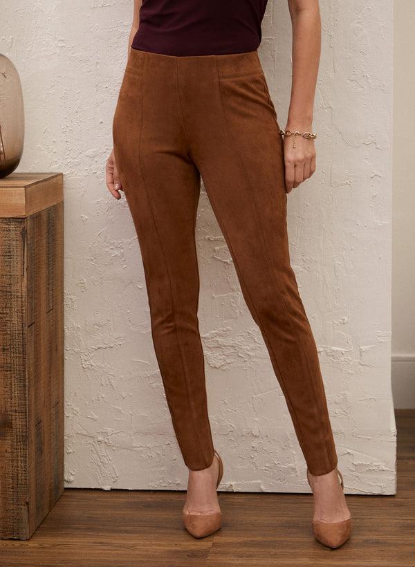laura Pull-on Faux Suede Leggings