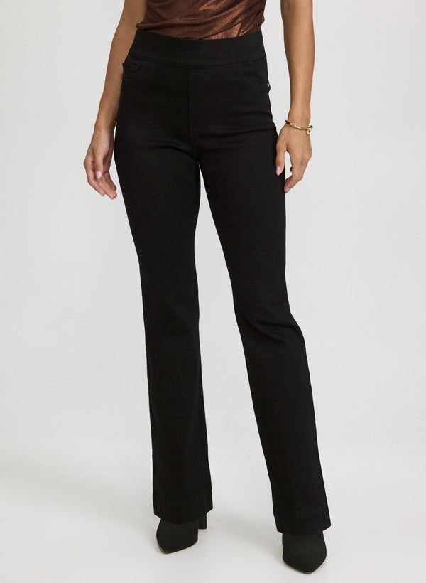 Laura Pull-On Flare-Leg Jeans