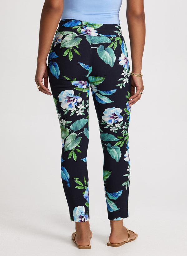 Laura Pull-On Floral Ankle Pants