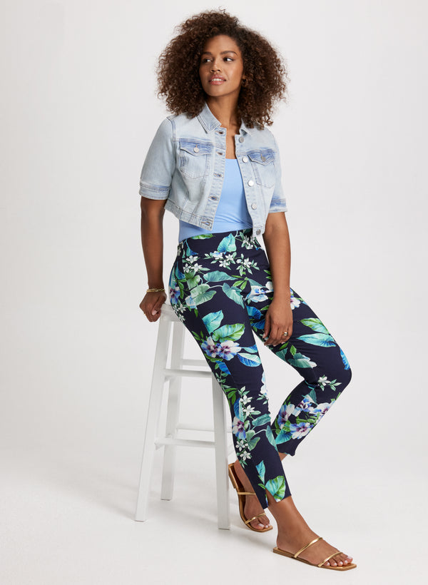 Laura Pull-On Floral Ankle Pants