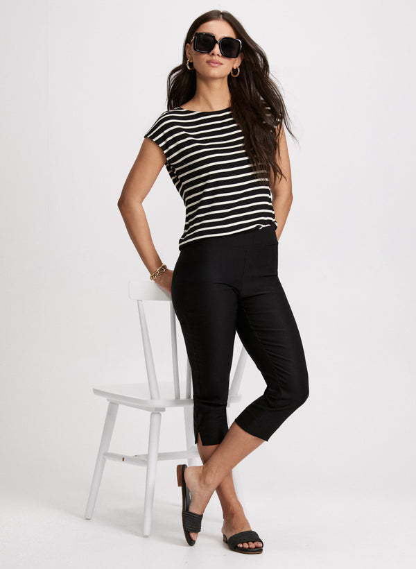 Laura Pull-On Lateral Slit Capris