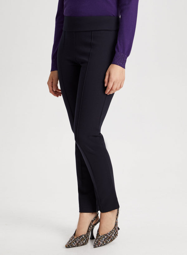 laura Pull-On Ponte de Roma Pants