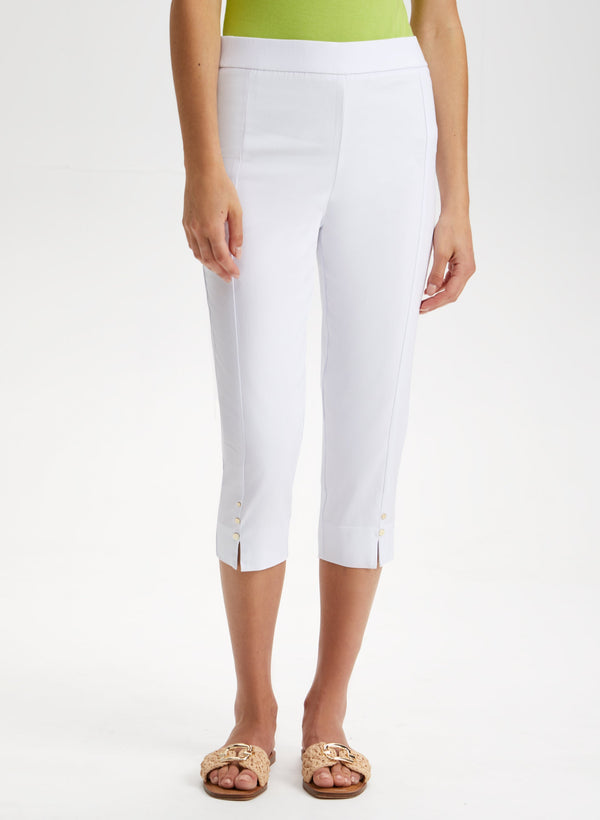 laura Pull-On Side Slit Capris