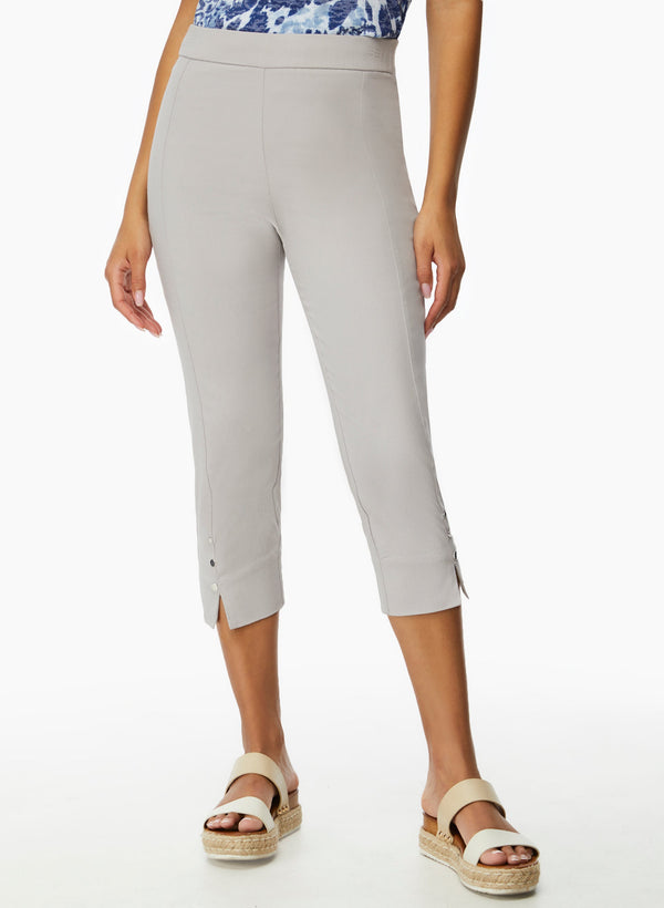 laura Pull-On Side Slit Capris