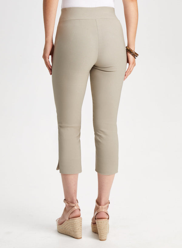 Laura Pull-On Slit Detail Capris