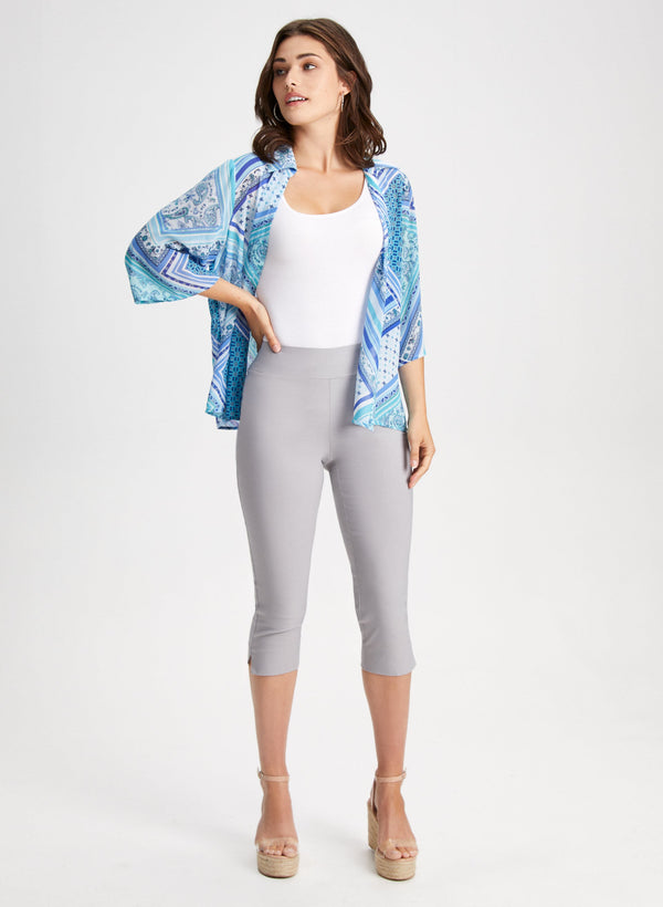 Laura Pull-On Slit Detail Capris