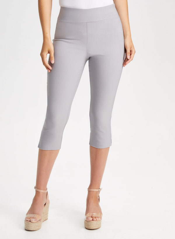 laura Pull-On Slit Detail Capris