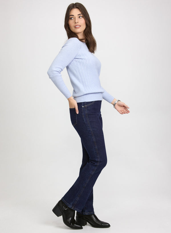 Laura Pull-On Straight-Leg Jeans