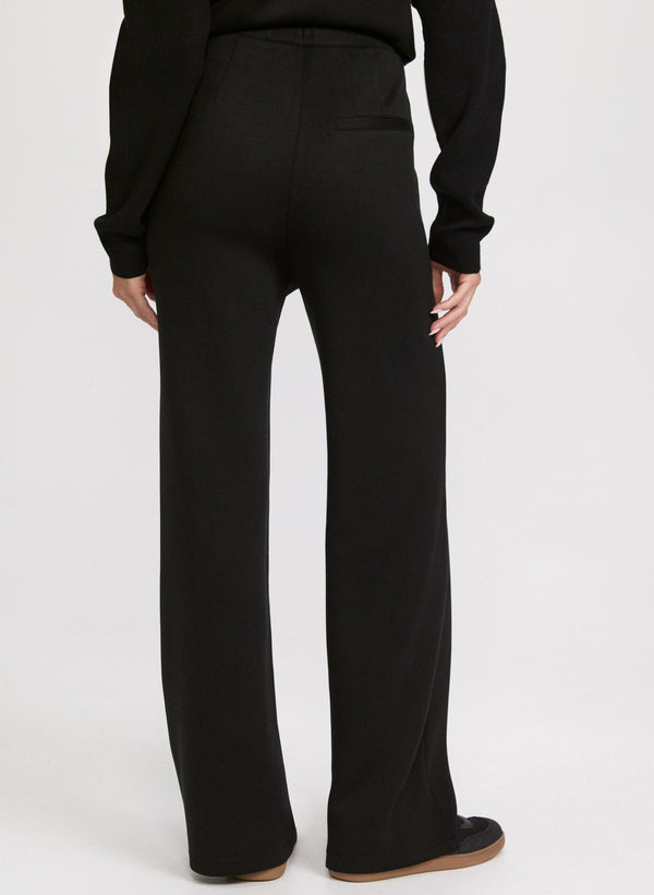 Laura Pull-On Straight-Leg Pants