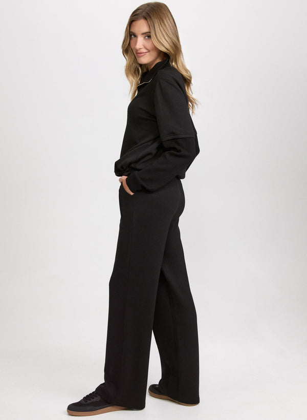 Laura Pull-On Straight-Leg Pants