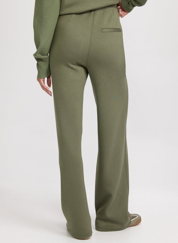 Laura Pull-On Straight-Leg Pants