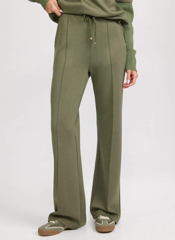 laura Pull-On Straight-Leg Pants