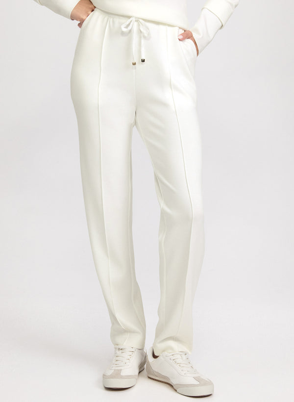 laura Pull-On Straight-Leg Pants